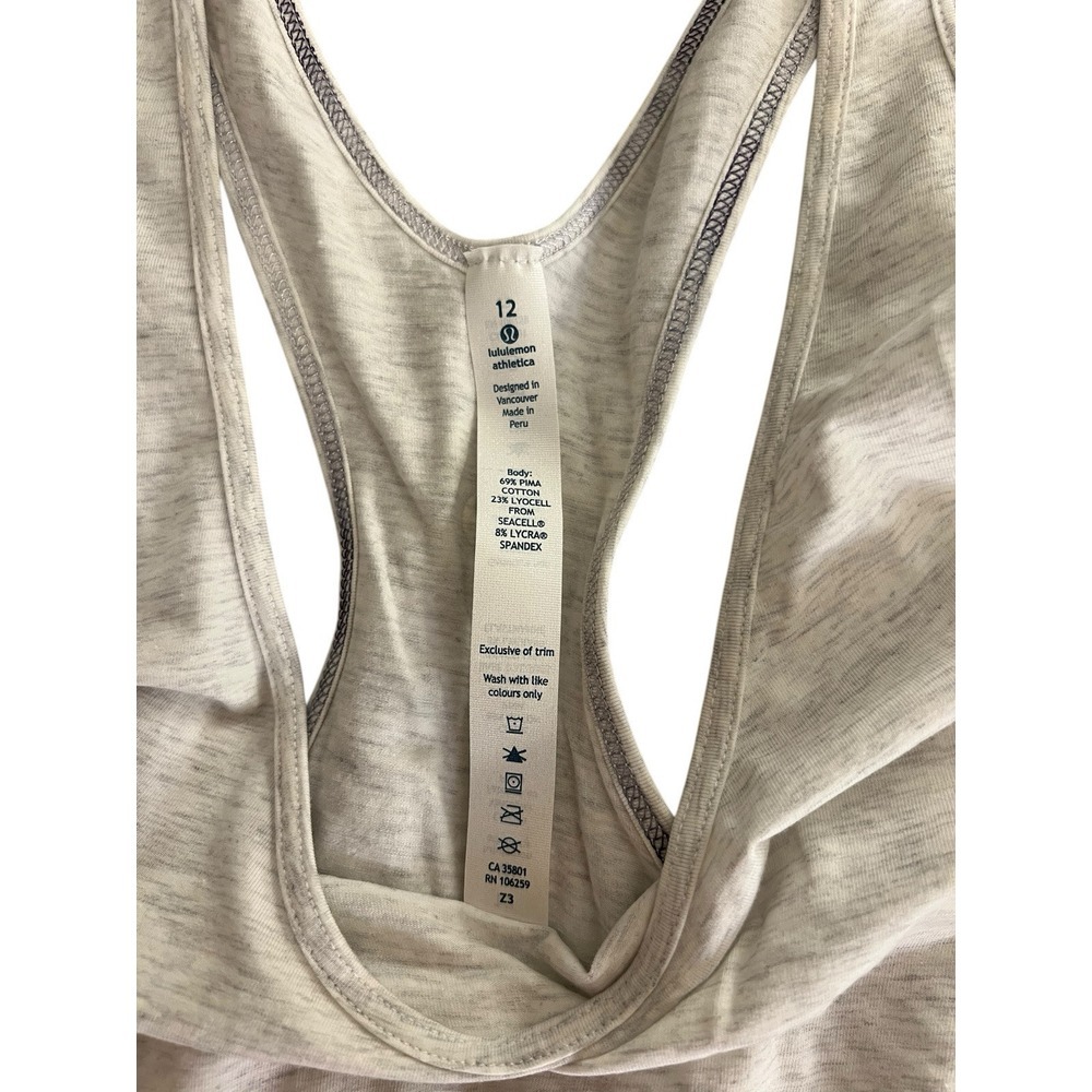 NEW Lululemon Size 12 Om Racer Back Top Tank Khaki Active Workout - Picture 7 of 7